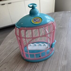 Little Live Pets Bird Cage Only (No Bird) Toy Blue Teal Pink ABS Plastic Hanging